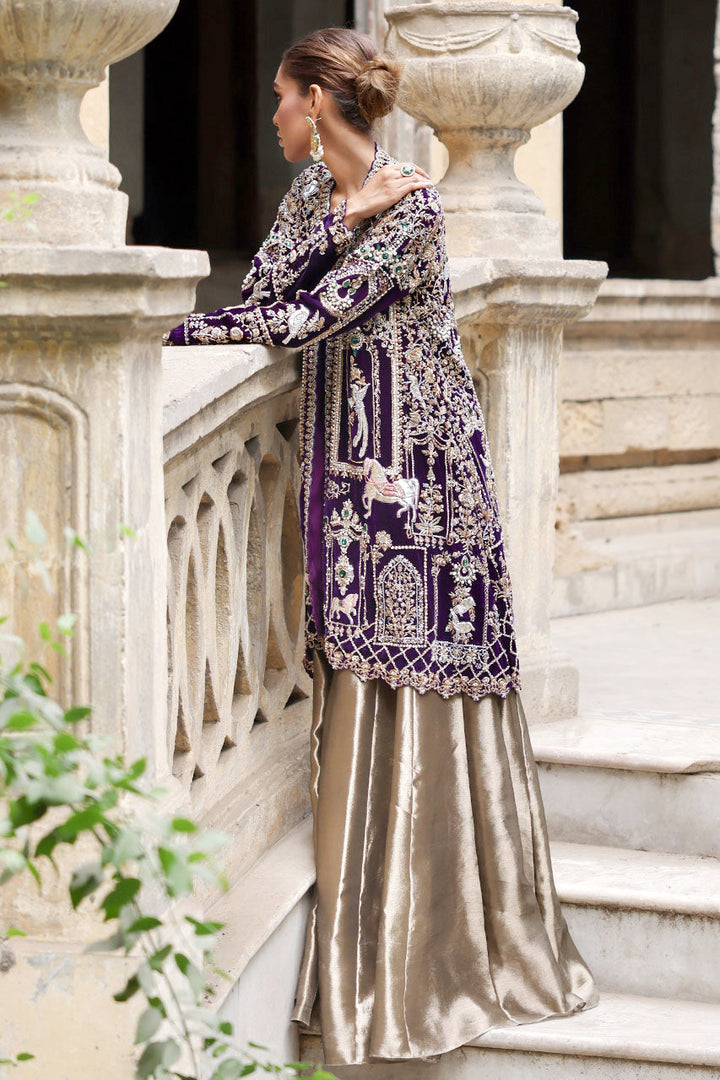 Purple-Jacket And Gharara