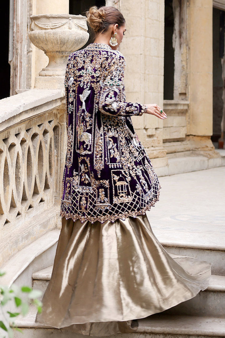 Purple-Jacket And Gharara