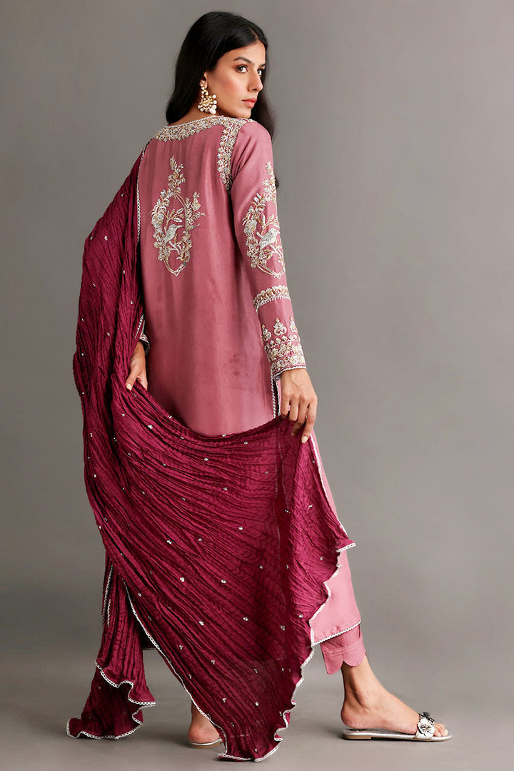 Pink-Kurta And Pant