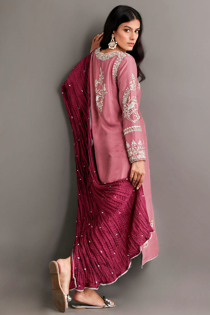 Pink-Kurta And Pant