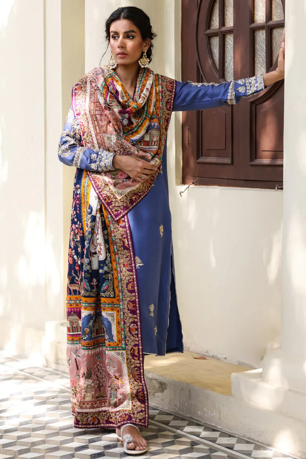 Jamawar Silk-Shawl