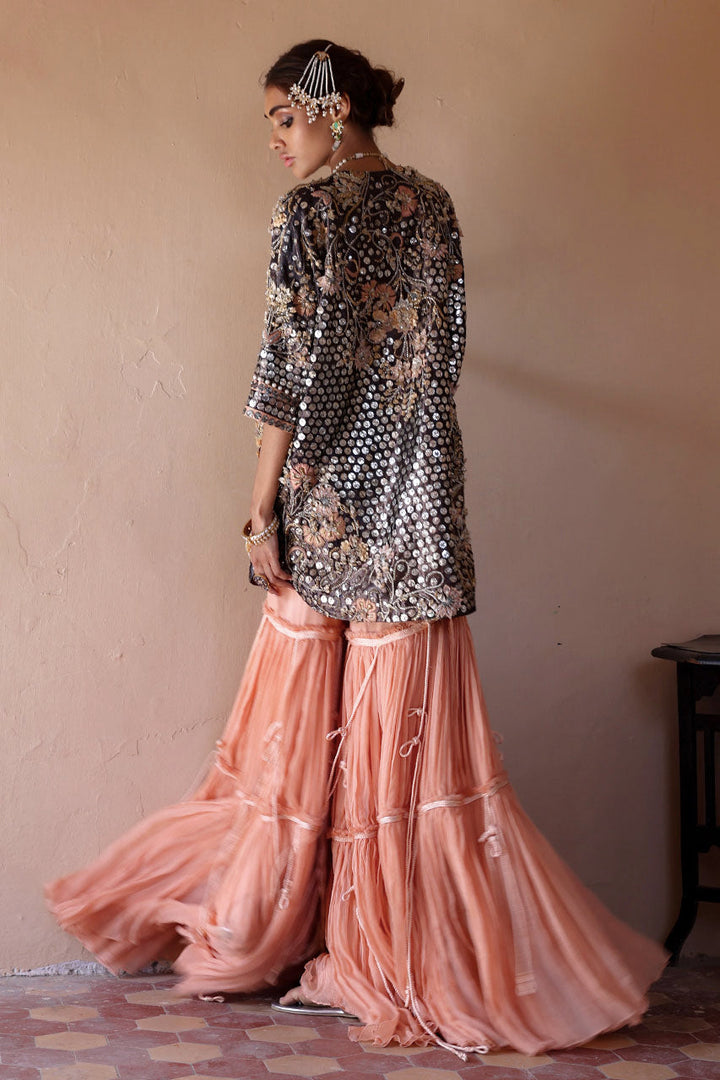 Metallic-Cape And Pant