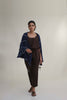 Navy Blue-Cape, Camisole And Pant